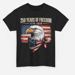 250 Years of Freedom T-Shirt, 250th American Anniversary Independence Shirt